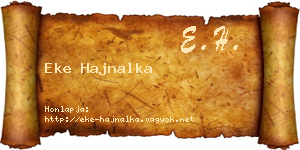 Eke Hajnalka névjegykártya