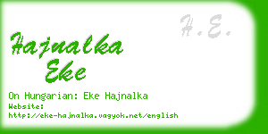 hajnalka eke business card